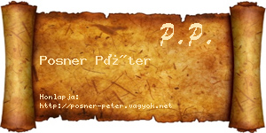 Posner Péter névjegykártya